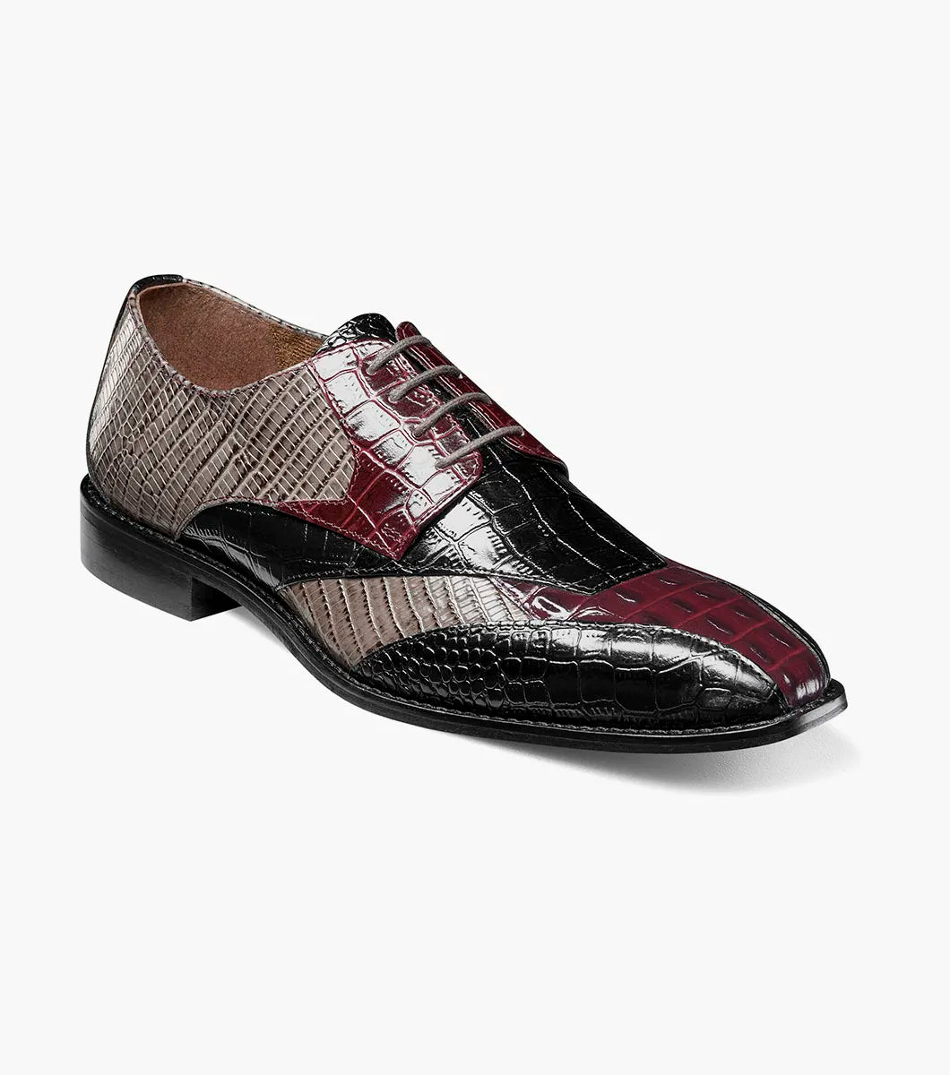 Stacy Adams Shoes Tristano Modified Bike Toe Oxford Burgundy Multi Size 10 Stacy Adams Shoes Tristano Modified Bike Toe Oxford Burgundy Multi Size 10
