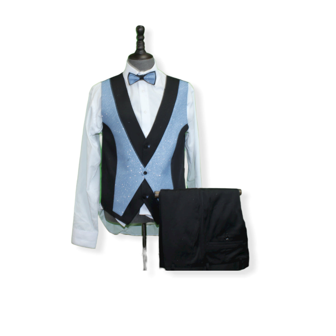 4pc Glitter Tuxedo | Slim Fit-The City Warehouse-Menswear