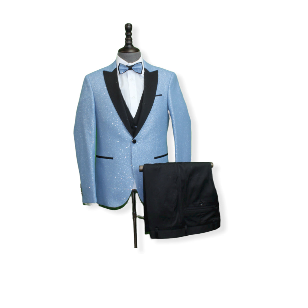 glitter tuxedo slim fit-4pc Glitter Tuxedo | Slim Fit-The City  Warehouse-Menswear