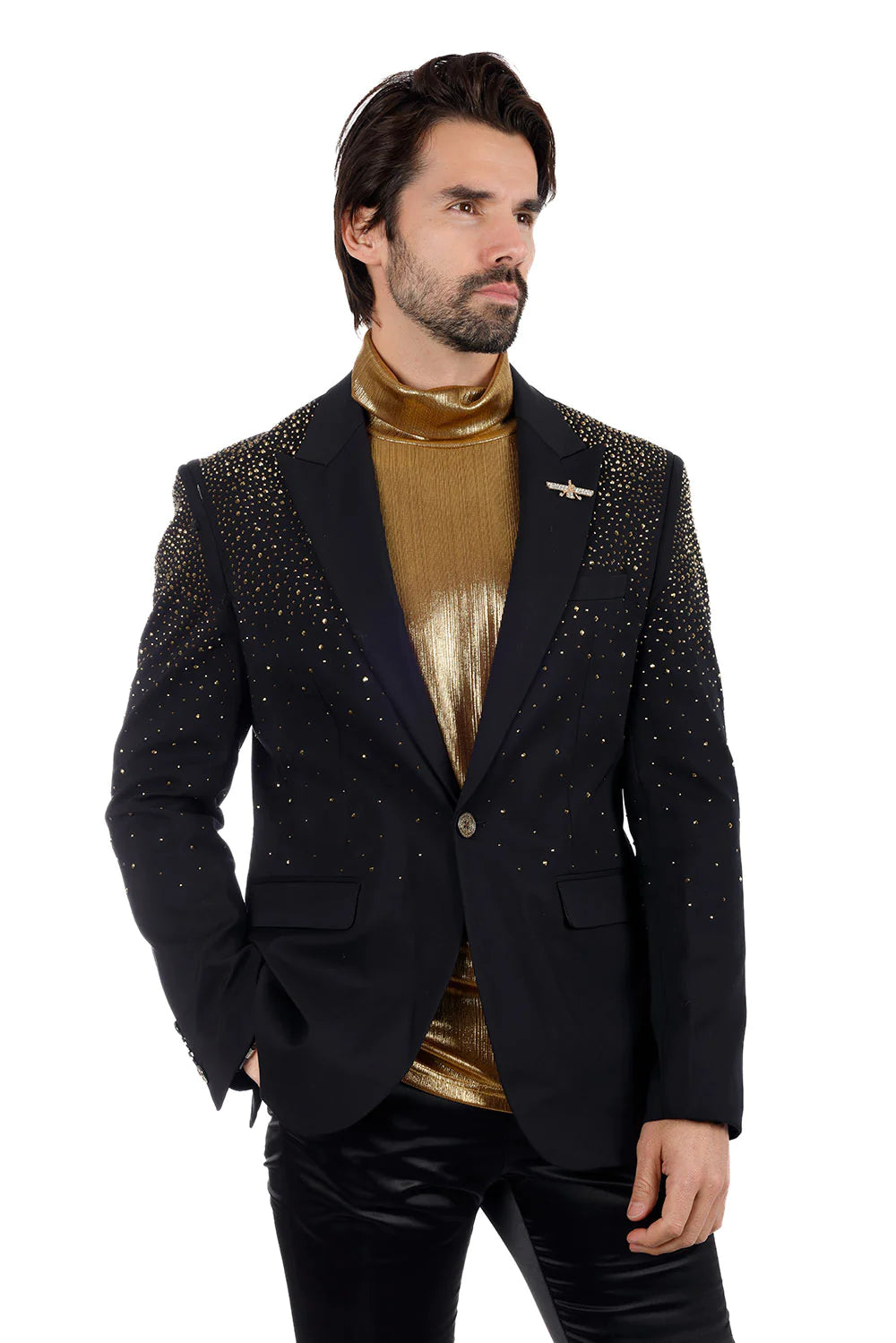 Rhinestone Blazer-Barabas | Rhinestone Blazer Only | 2BLR6-The City Warehouse-Menswear Lavender / 2X