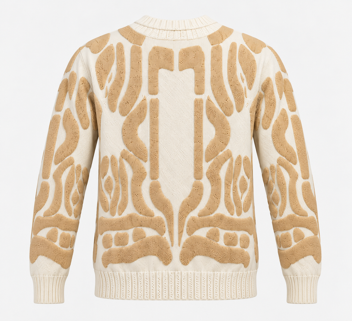 Silversilk 32026 Cream sweater, back view.
