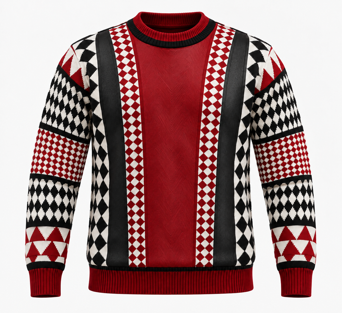 Silversilk 32027 Red sweater, front view.