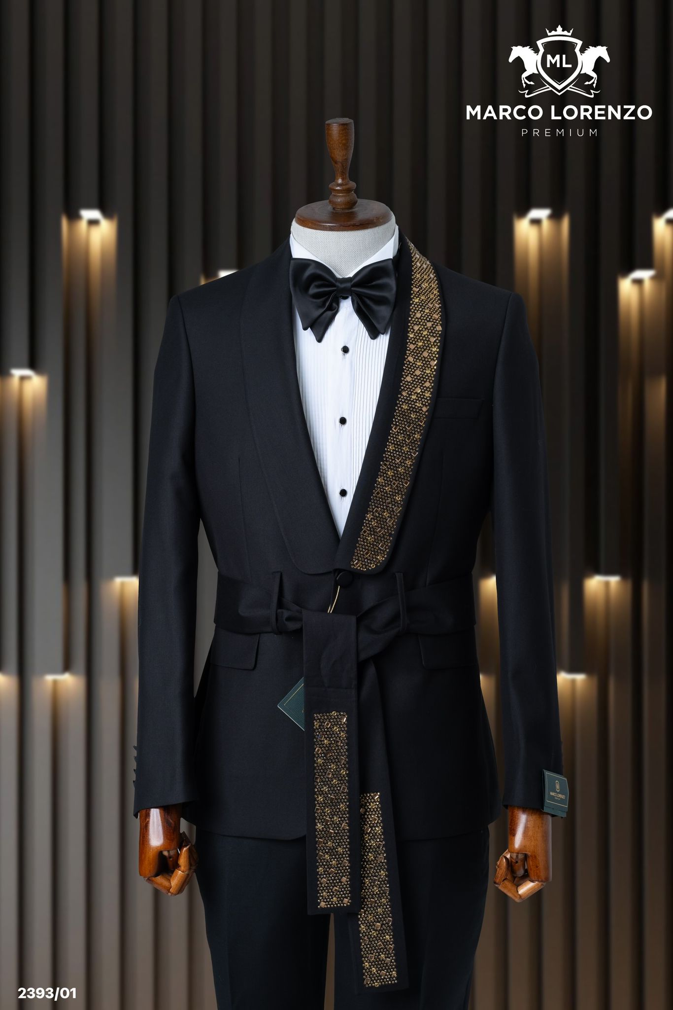 Marco Lorenzo | Robe Style Studded Tuxedo-The City Warehouse-Menswear