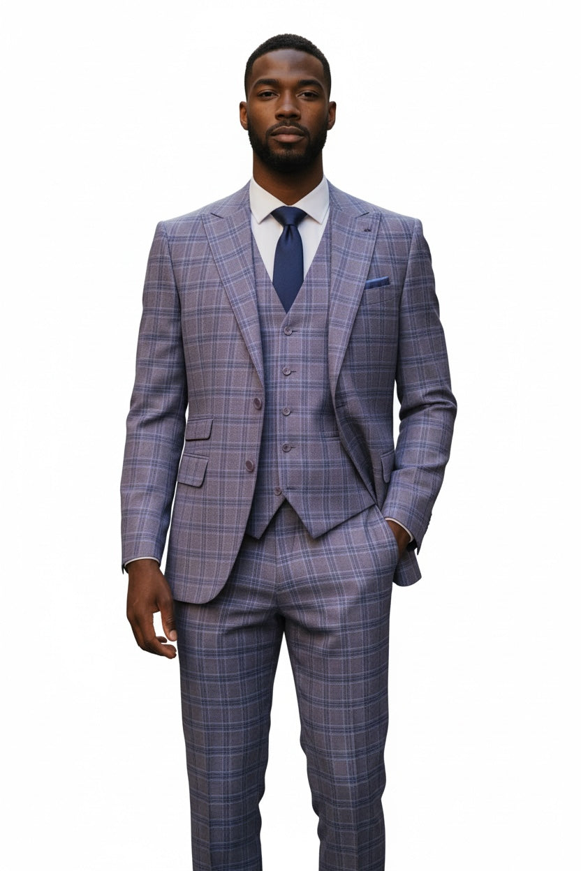 Saboo | 3pc Plaid Suit | 2045