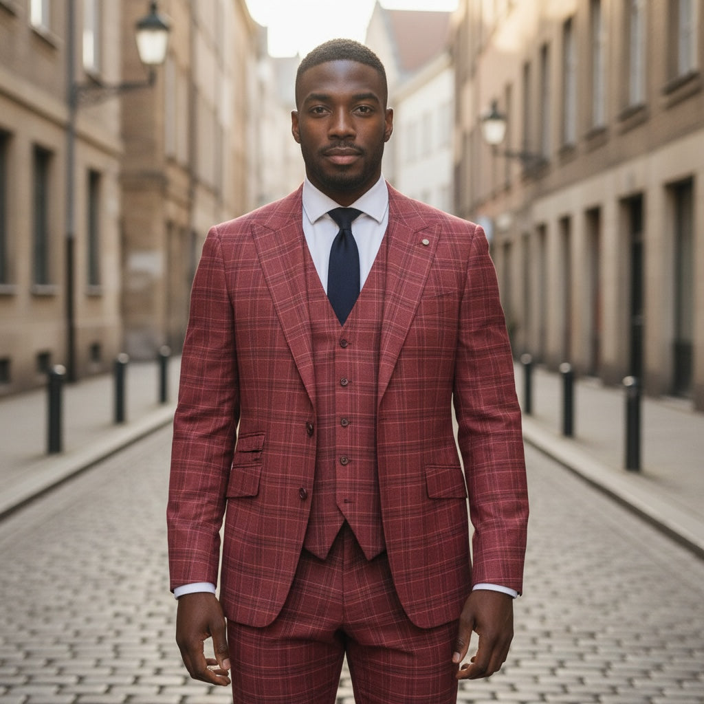 Saboo | 3pc Plaid Suit | 2045