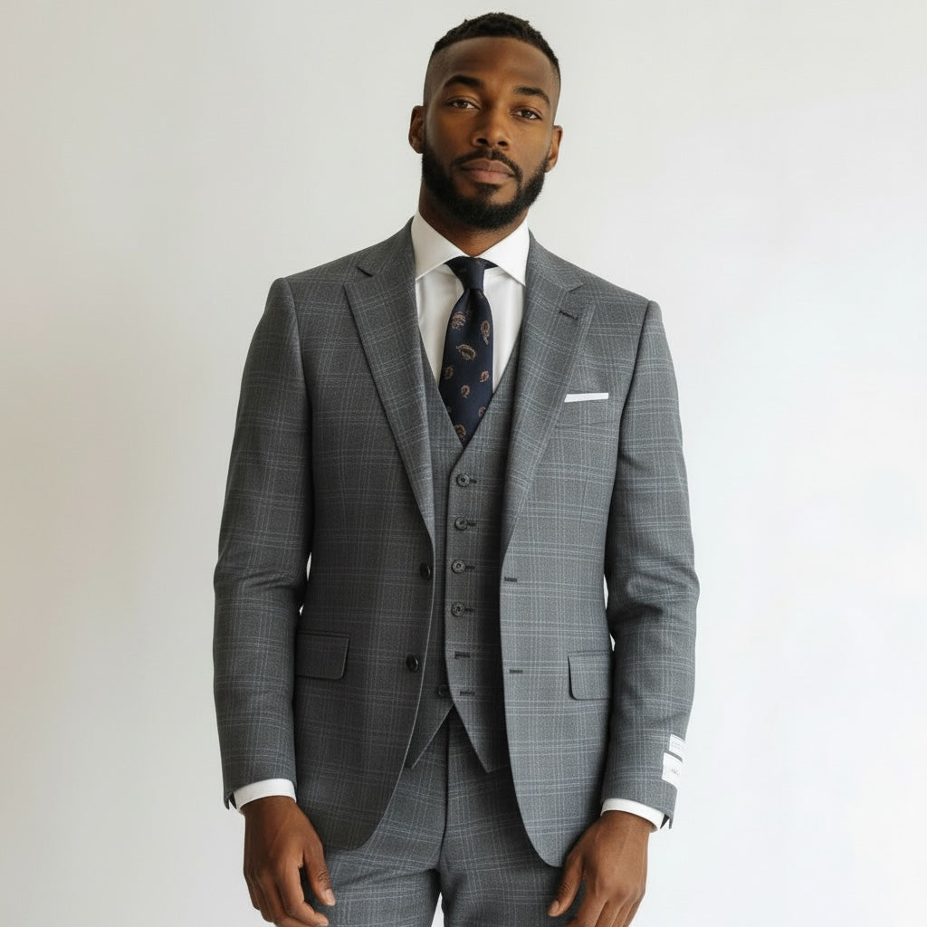 Saboo | 3pc Plaid Suit | 20098