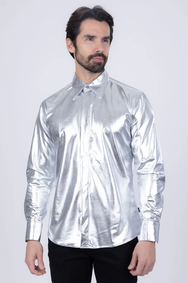 Barabas | Metallic Button Down | 4B38