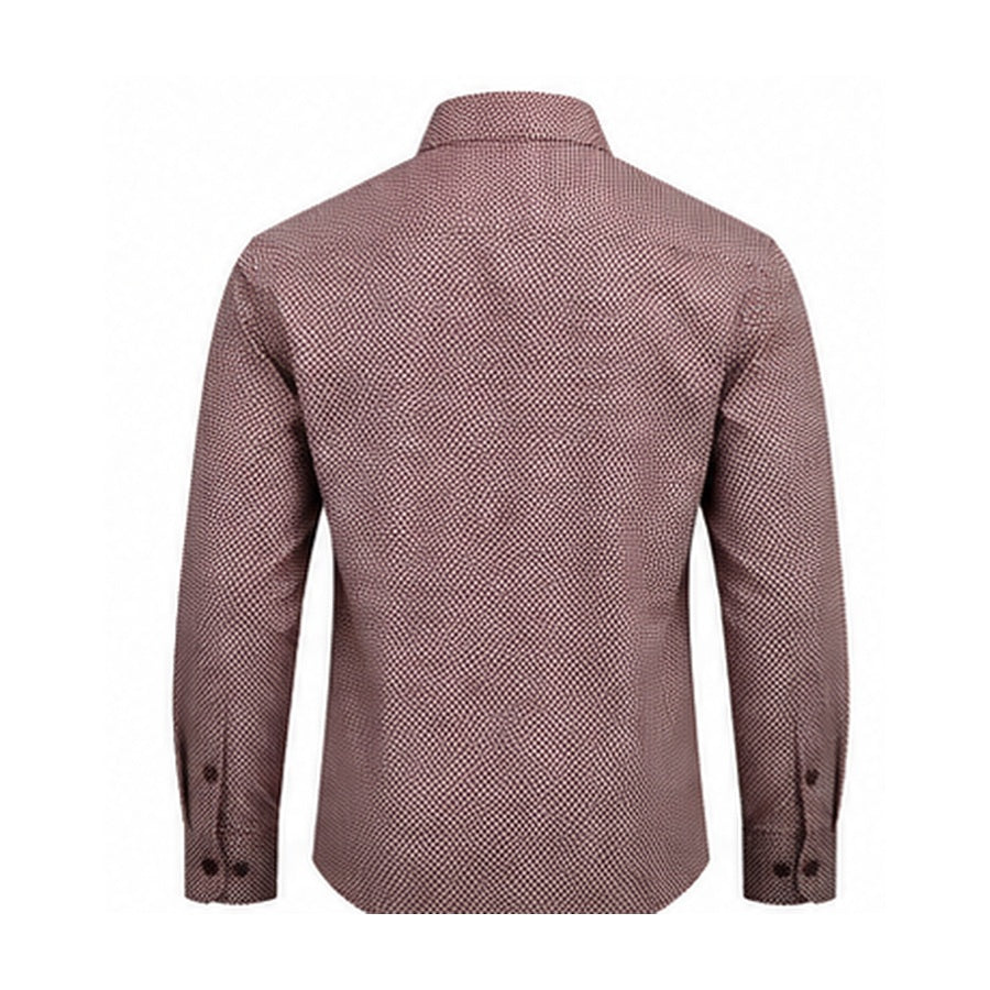 Jasper Clay JCLS16 burgundy long sleeve shirt back view