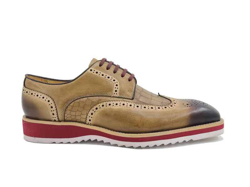 Carrucci | Embossed Croco Oxford | KS515-35-The City Warehouse-Menswear