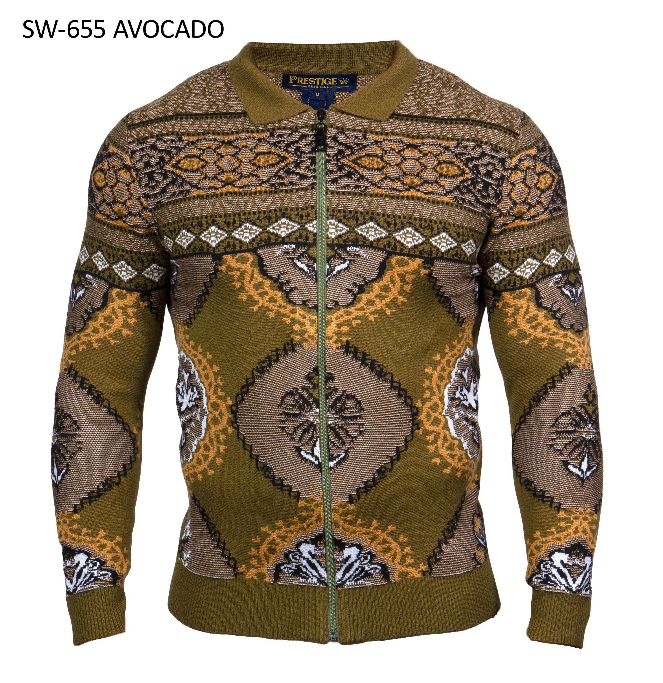 Prestige | Textured Full-Zip Sweater | SW-655