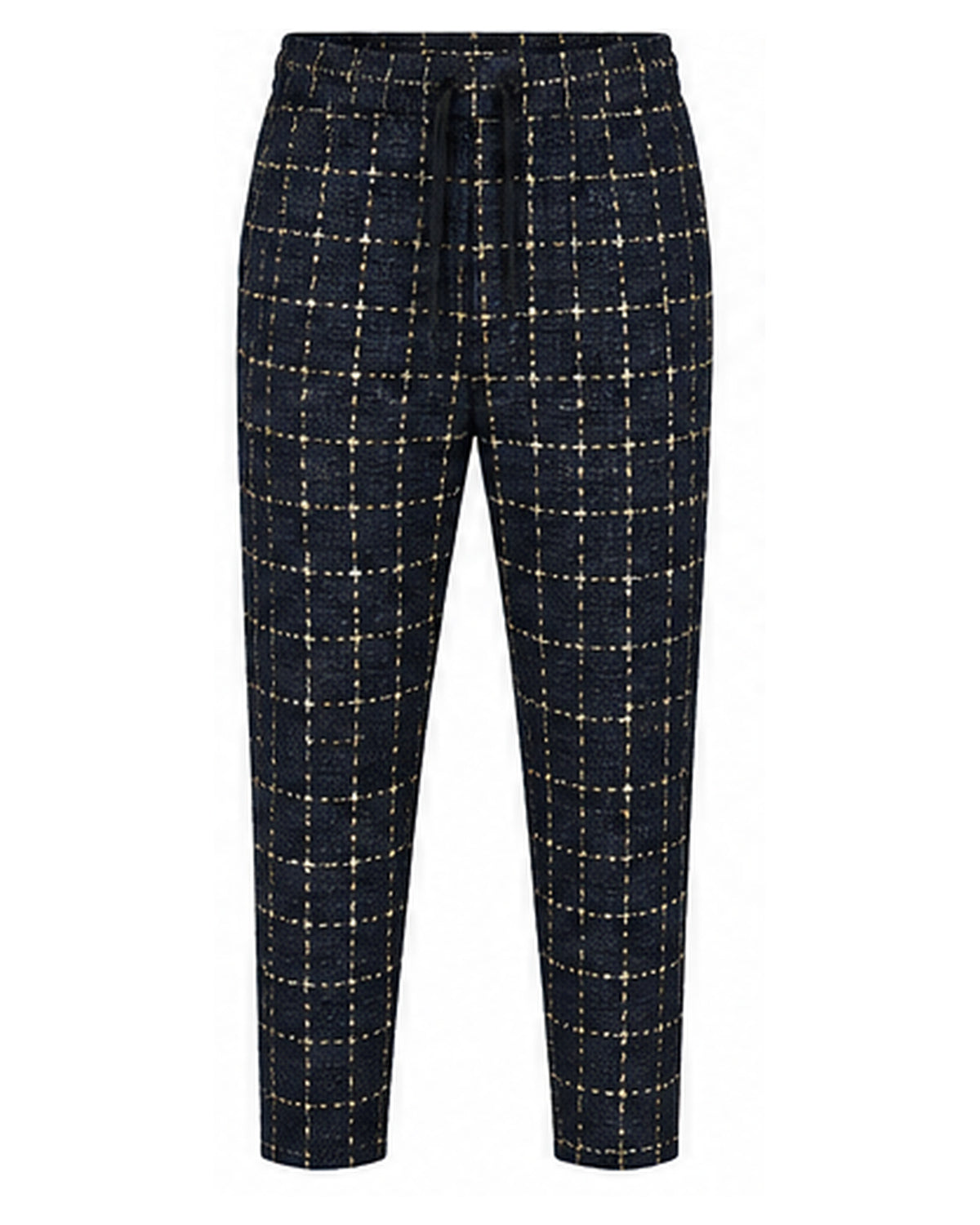 T.R TRST-509 navy matching textured trousers front view
