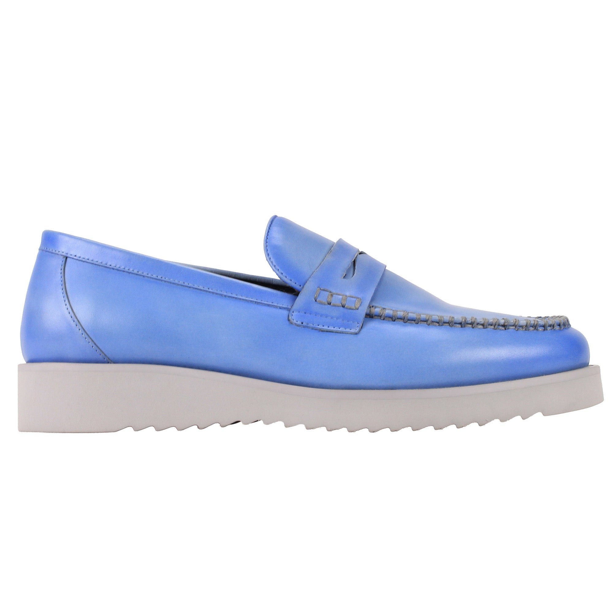 Black Julep Maverick men's penny loafer in powder blue