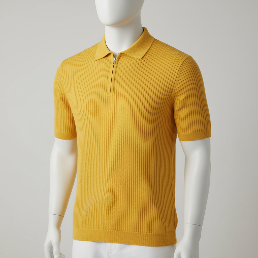 Stacy Adams S/S Knit Polo 21051 in Yellow