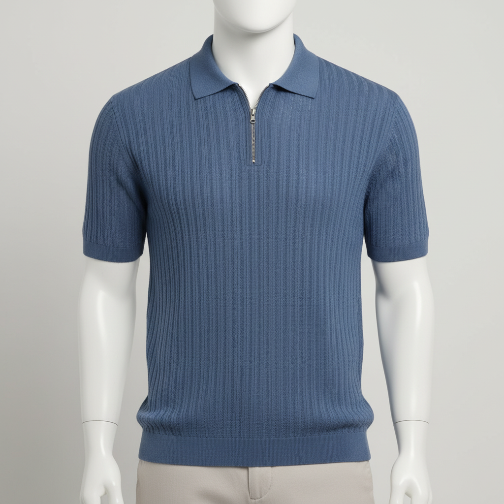 Stacy Adams S/S Knit Polo 21051 in Blue