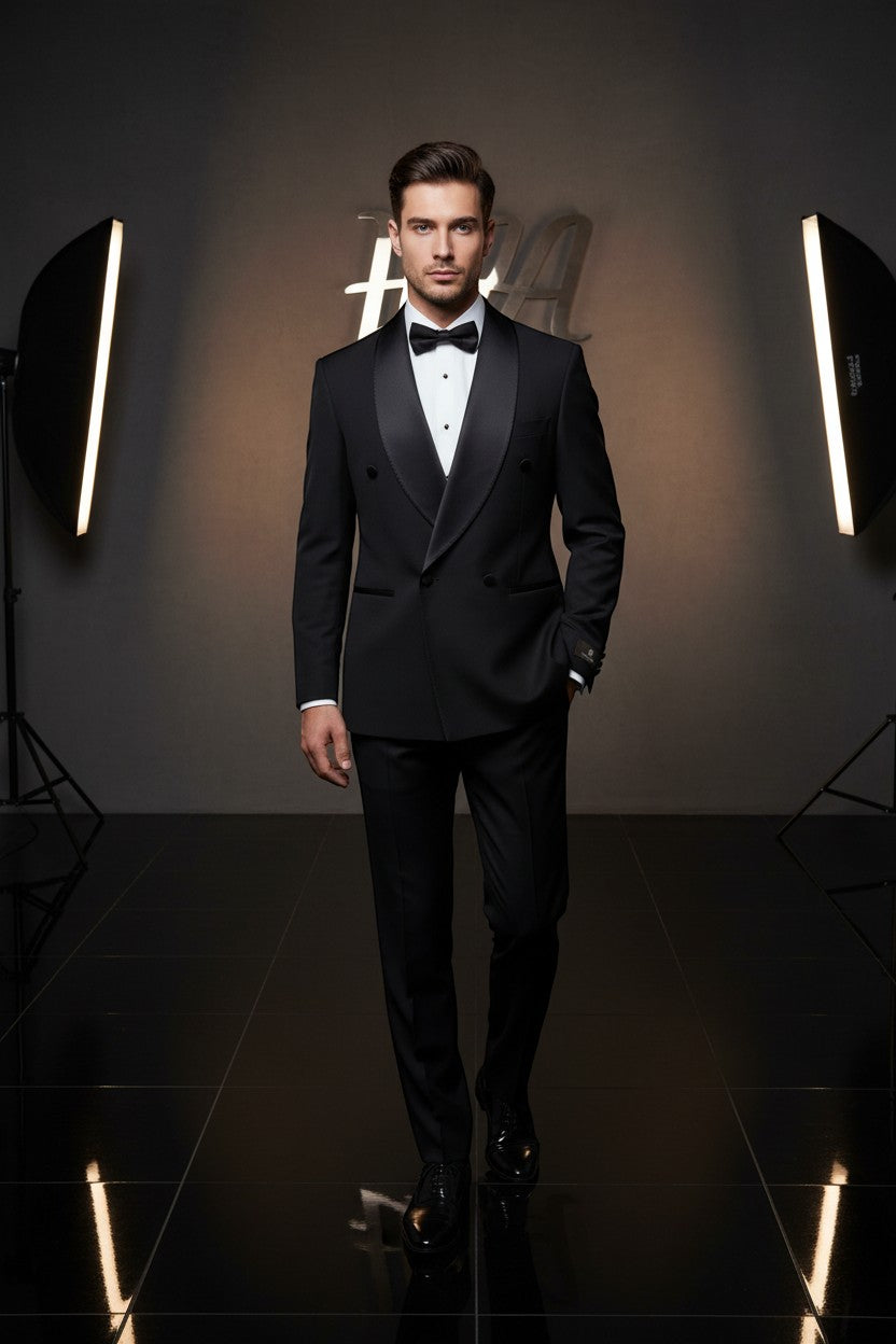 Marco Lorenzo DB Shawl Tuxedo on Model