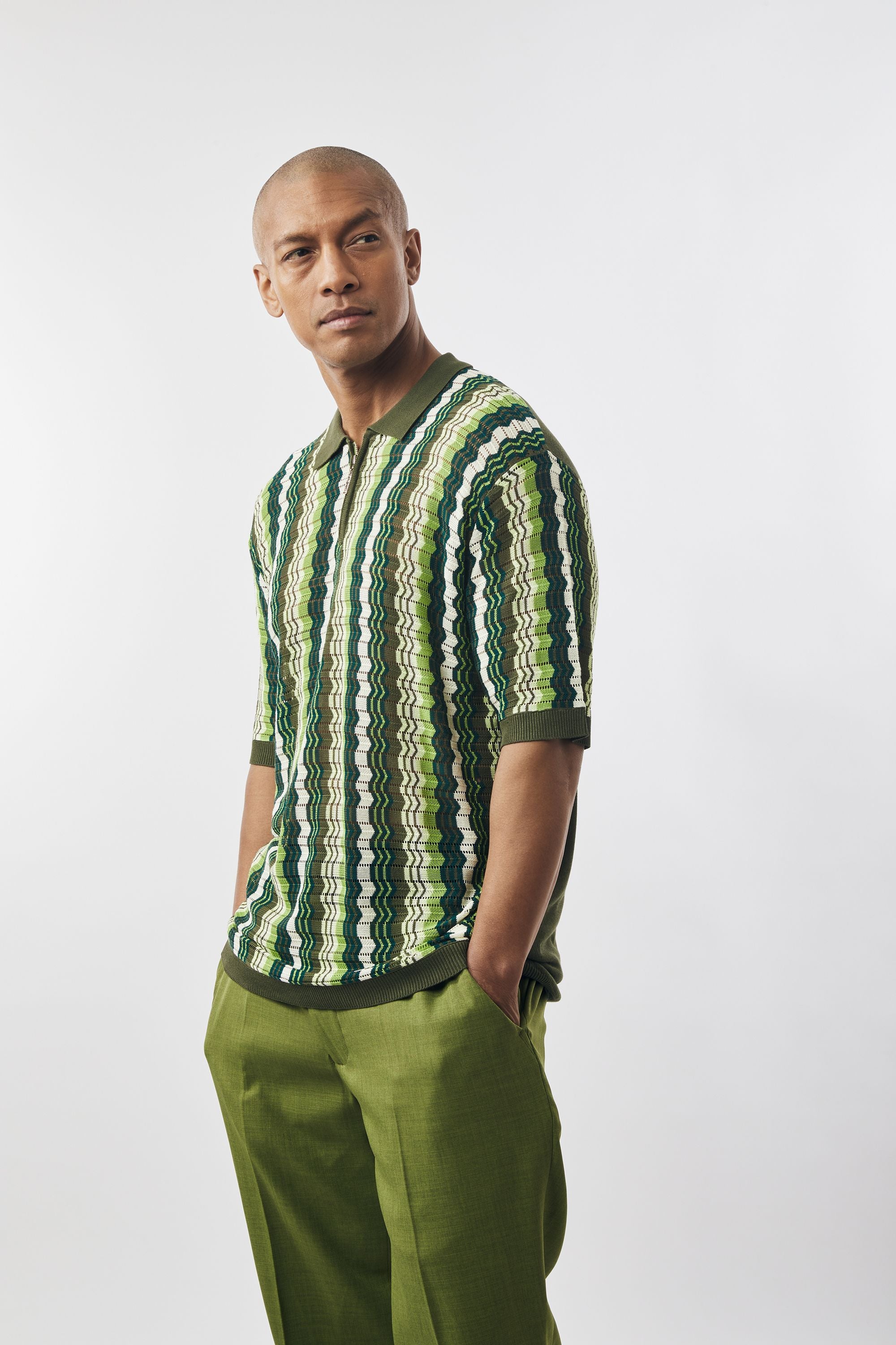 Stacy Adams | Striped Knit Shirt | 71054-The City Warehouse-Menswear