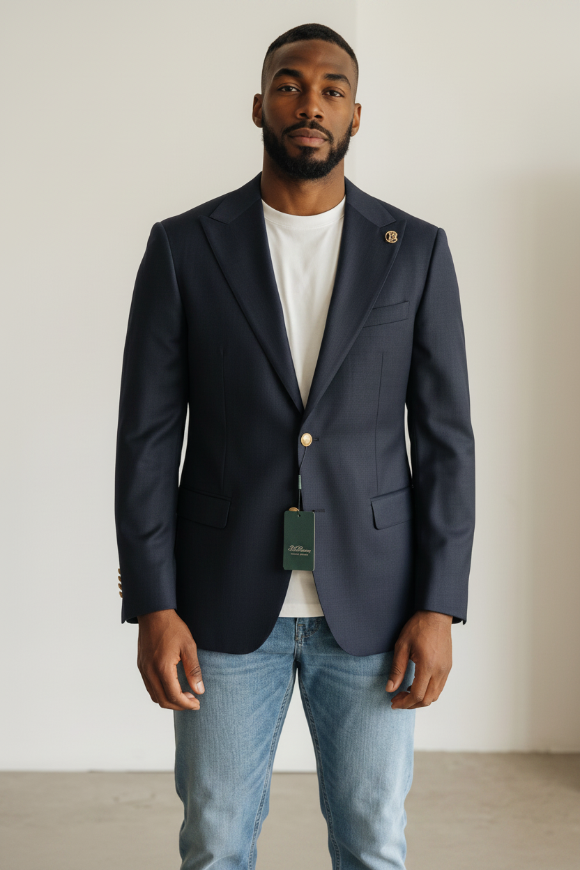 Navy Blazer Virtual Model
