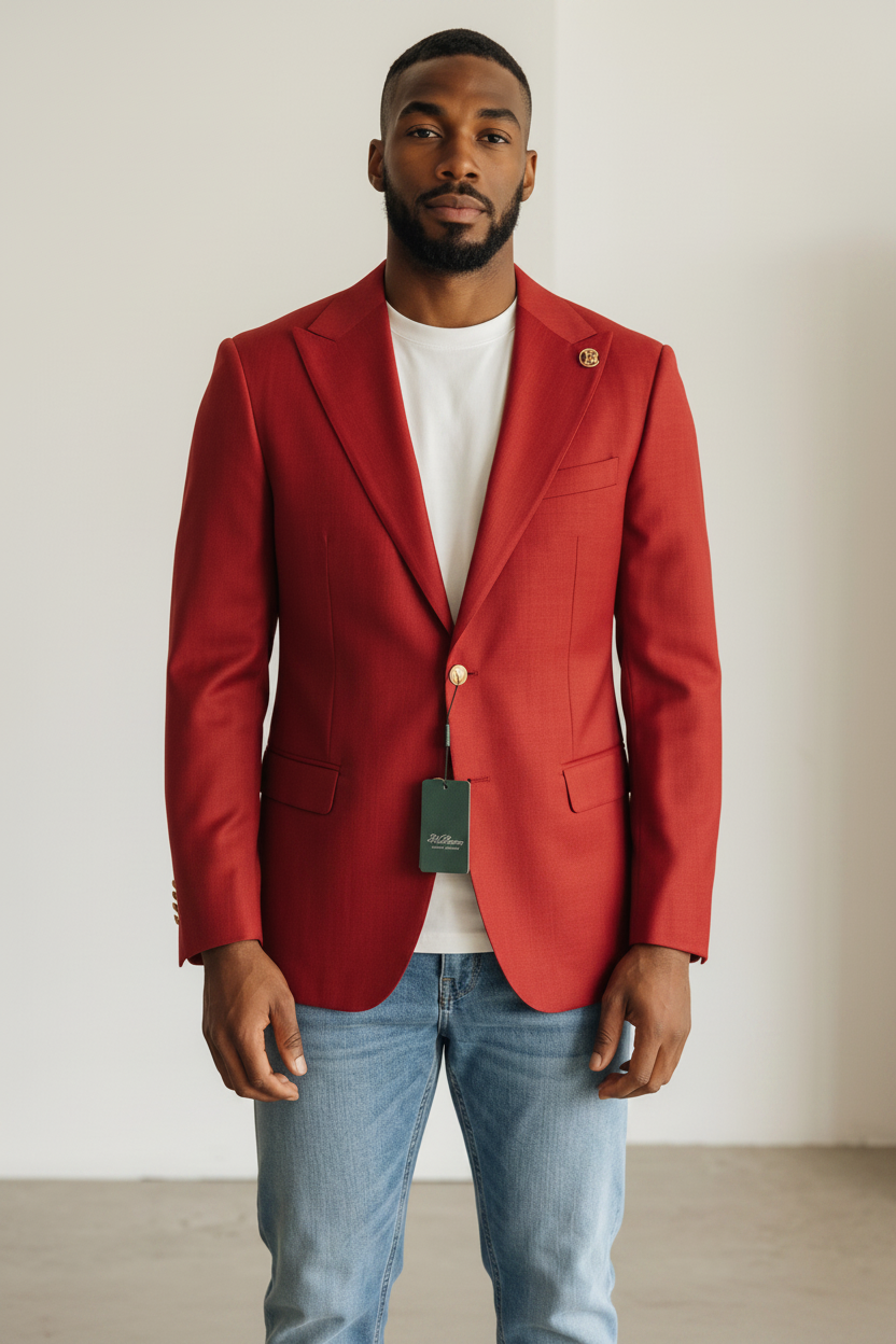 Red Blazer Virtual Model