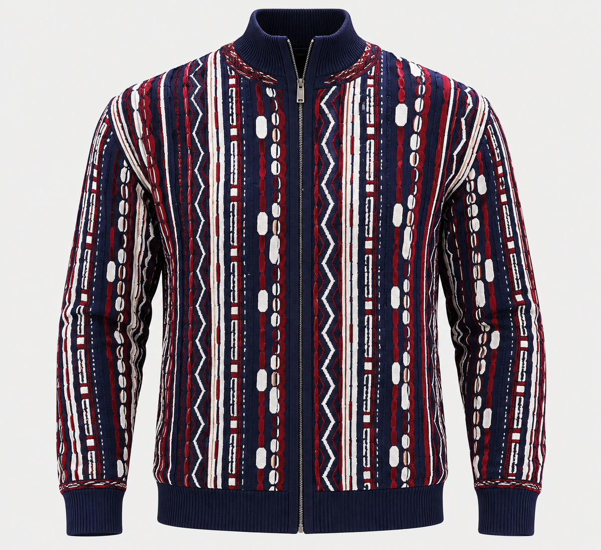 Silversilk 32030 full-zip sweater in Navy