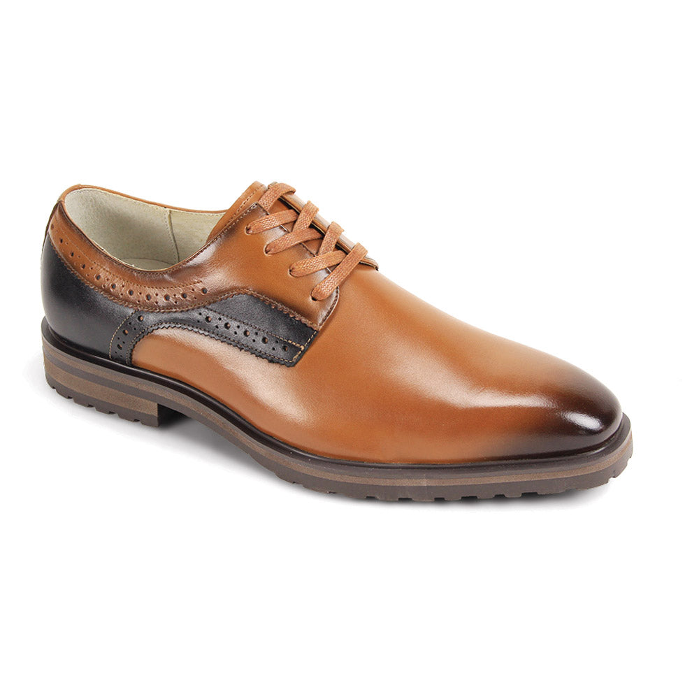 Giovani | Solid Leather Lace-Up Dress Shoe | Stef
