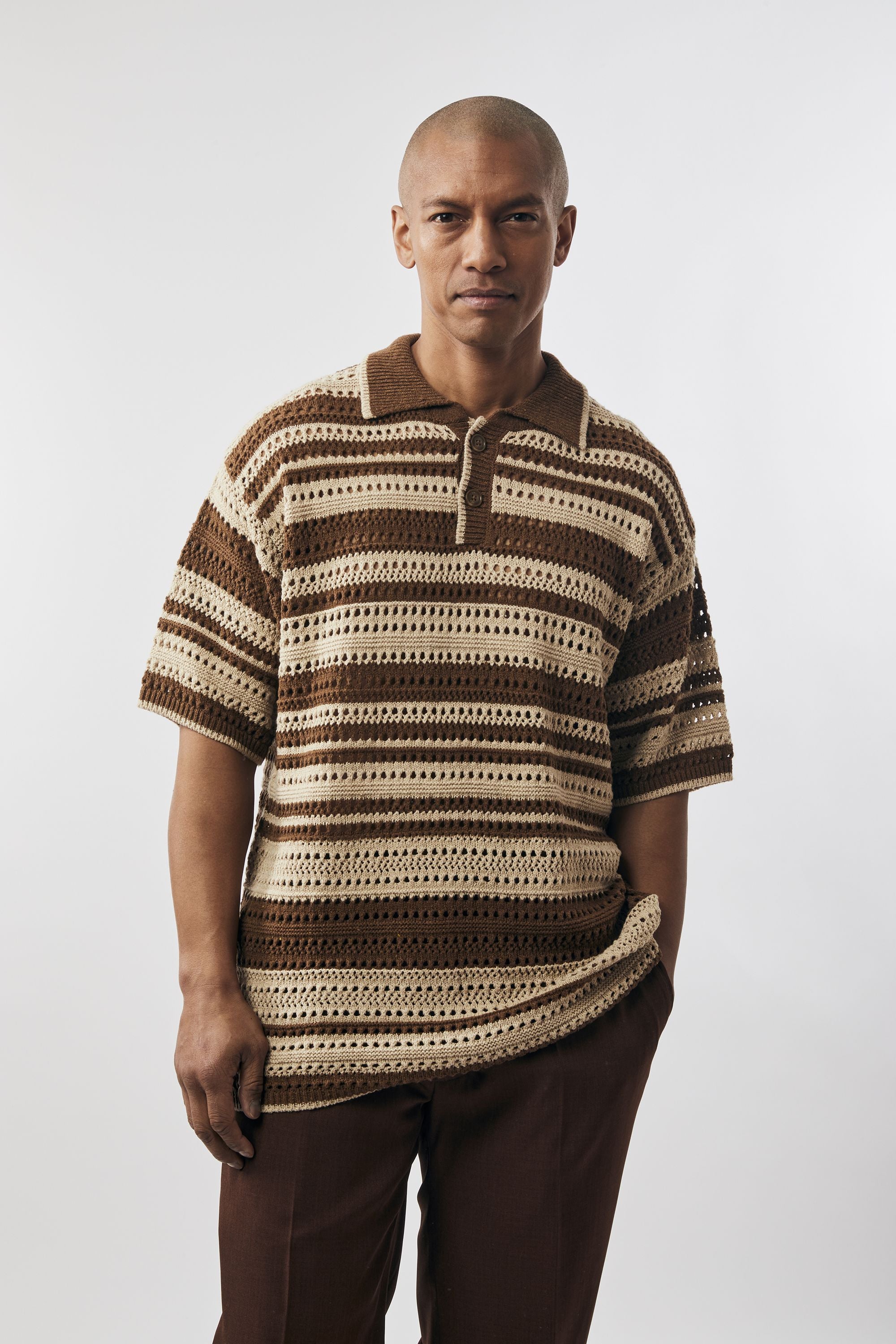 Stacy Adams | Striped Knit Shirt | 71031-The City Warehouse-Menswear