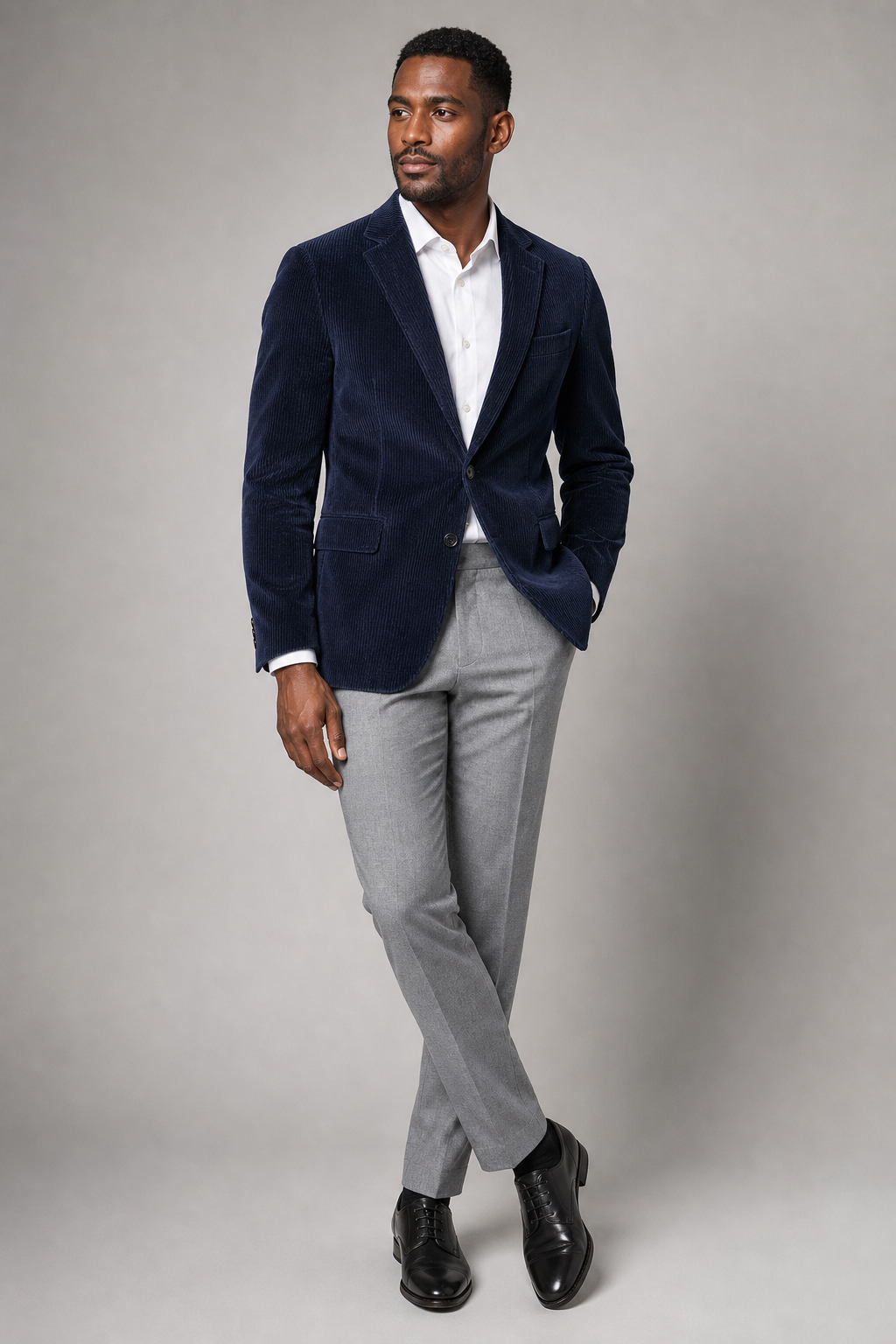 Zacchi Bryan Corduroy Blazer in Navy — The City Warehouse Menswear