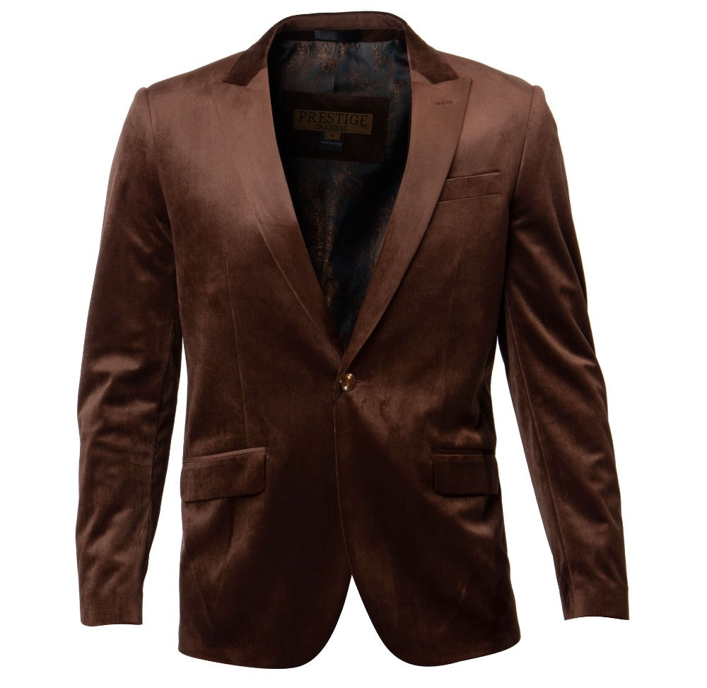 Vinci | Solid Velvet Blazer | B-27-The City Warehouse-Menswear