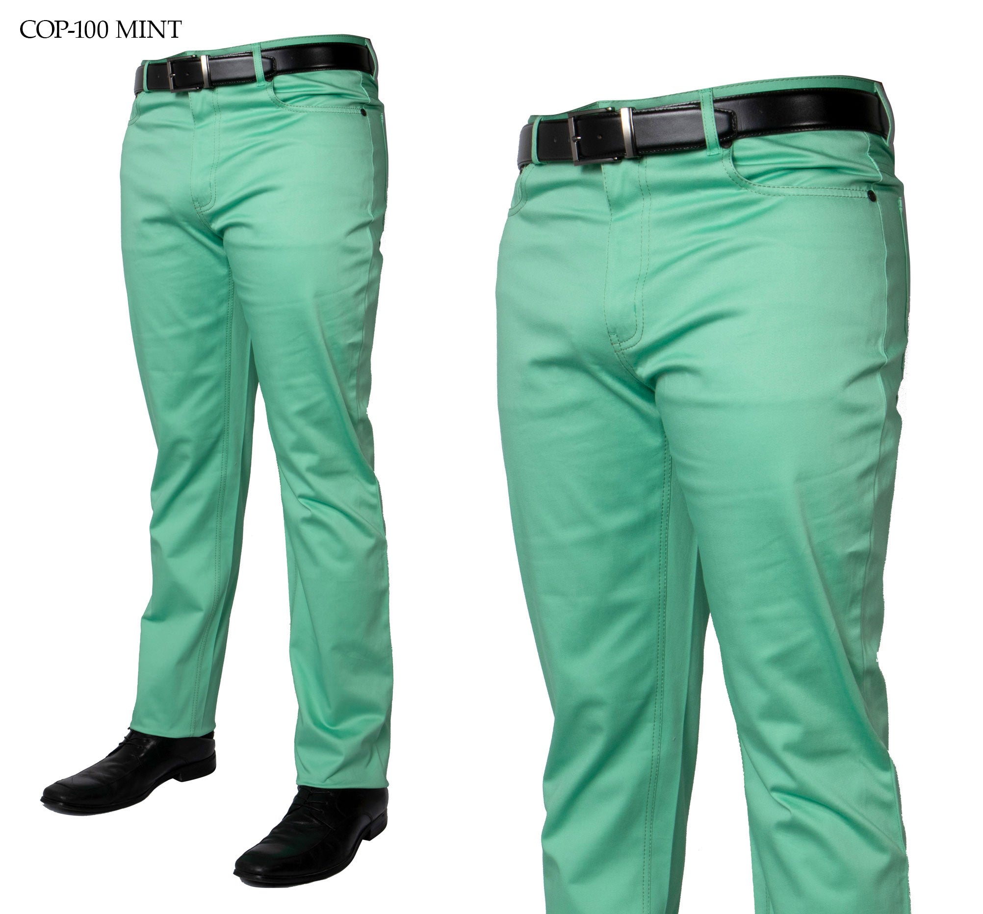 Prestige | Stretch Denim Jeans | Mint Green-The City Warehouse-Menswear
