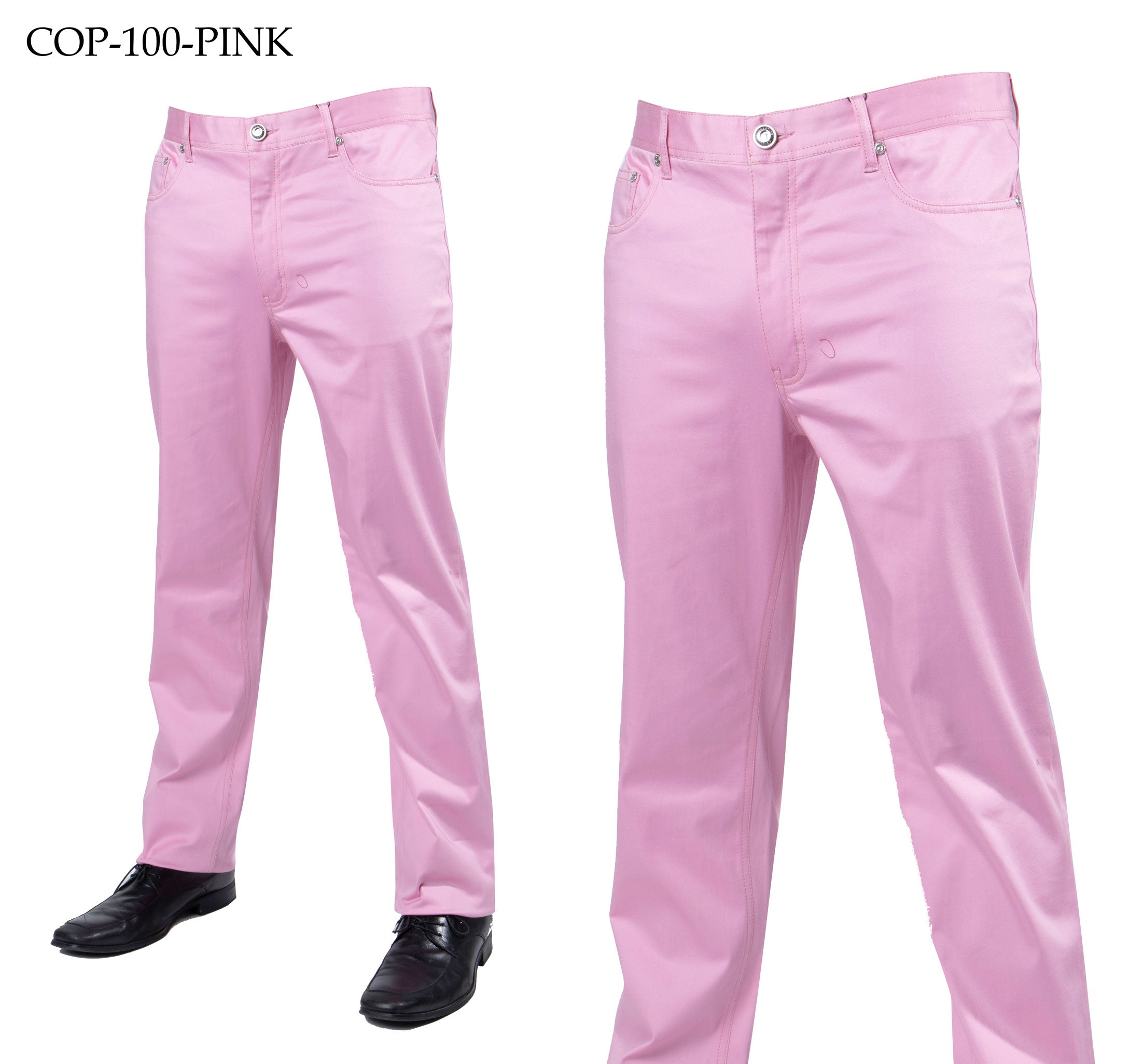 Prestige | Stretch Denim Jeans | Pink-The City Warehouse-Menswear