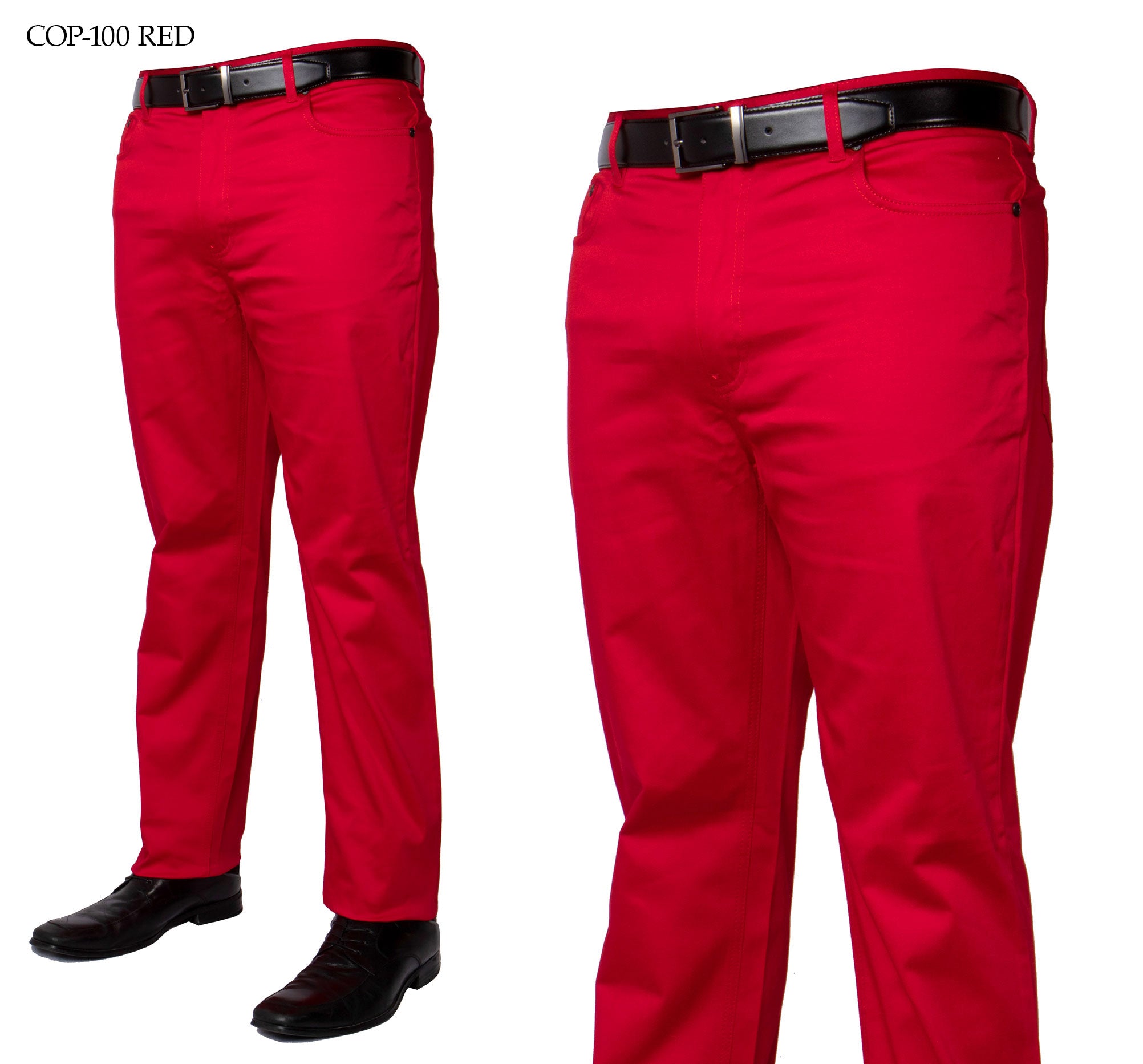 Prestige | Stretch Denim Jeans | Red-The City Warehouse-Menswear