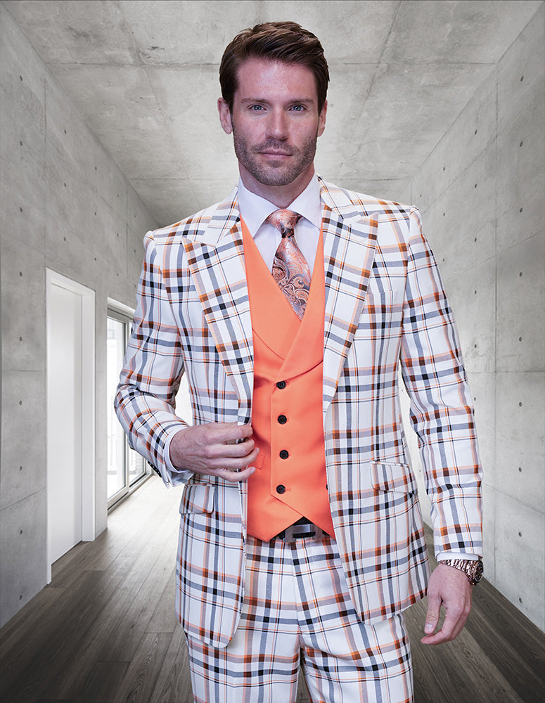 3PC Plaid Suit | Firenze-The City Warehouse-Menswear