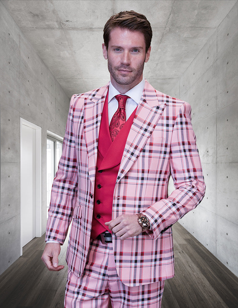 3PC Plaid Suit | Firenze-The City Warehouse-Menswear