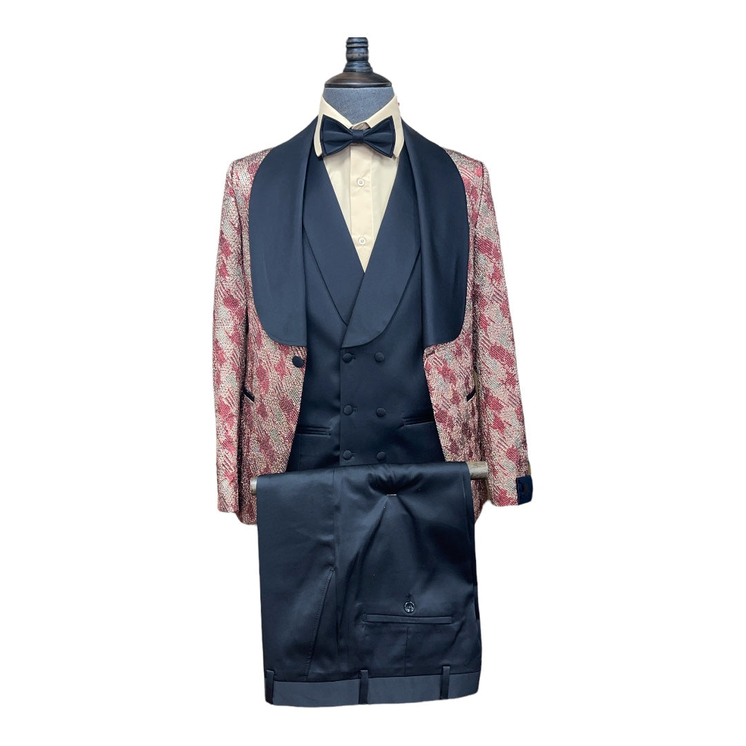 4pc Wide Collar Tuxedo (Slim Fit)-The City Warehouse-Menswear