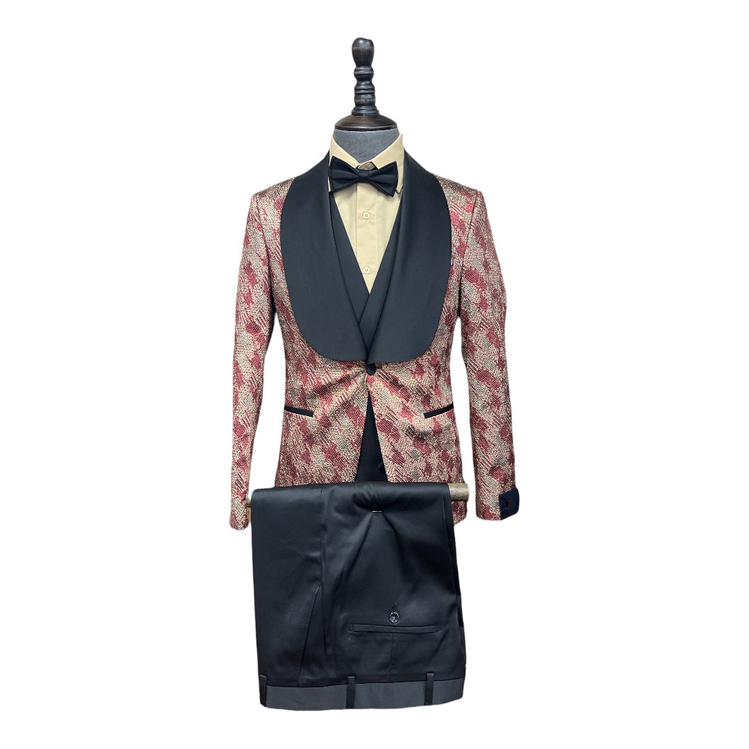 4pc Wide Collar Tuxedo (Slim Fit)-The City Warehouse-Menswear