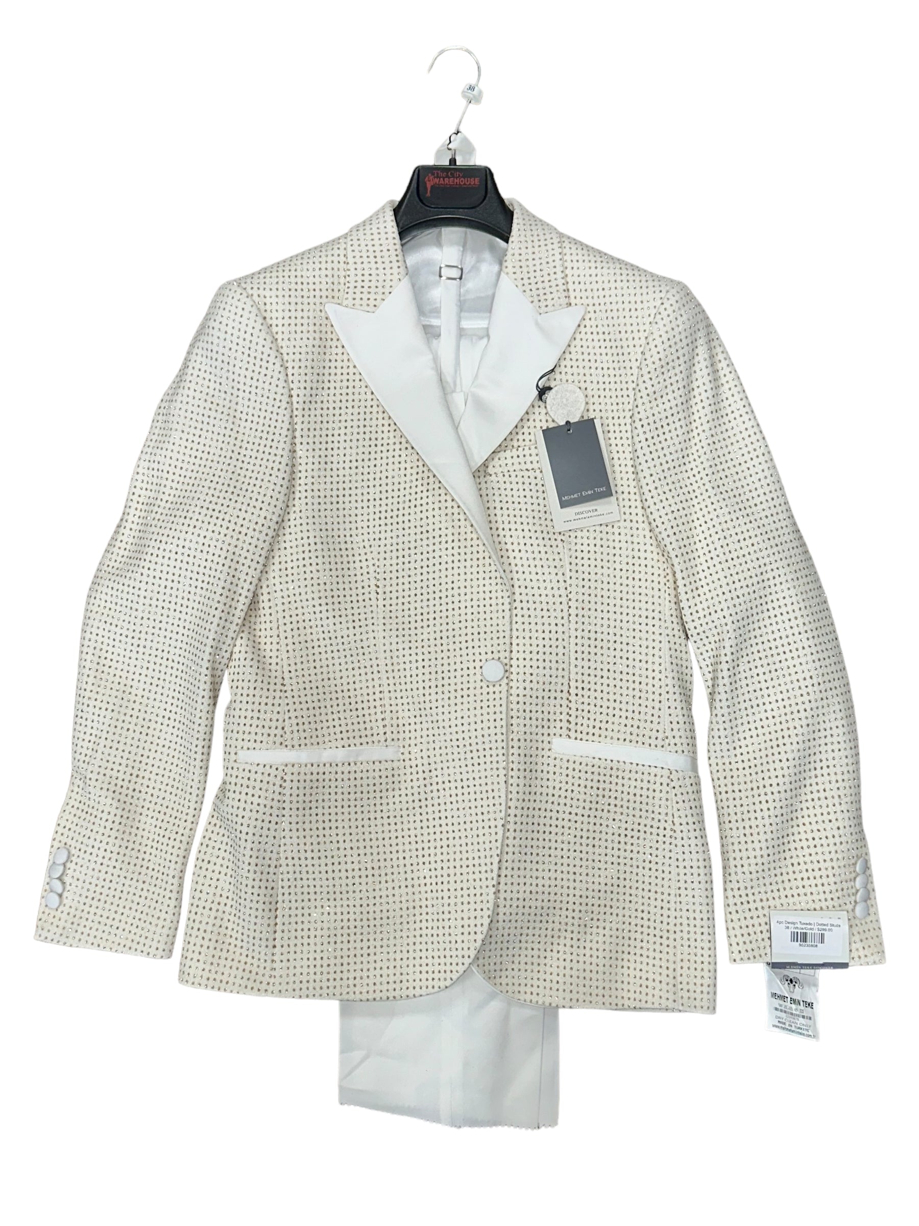 4pc Design Tuxedo | Dotted Studs-The City Warehouse-Menswear
