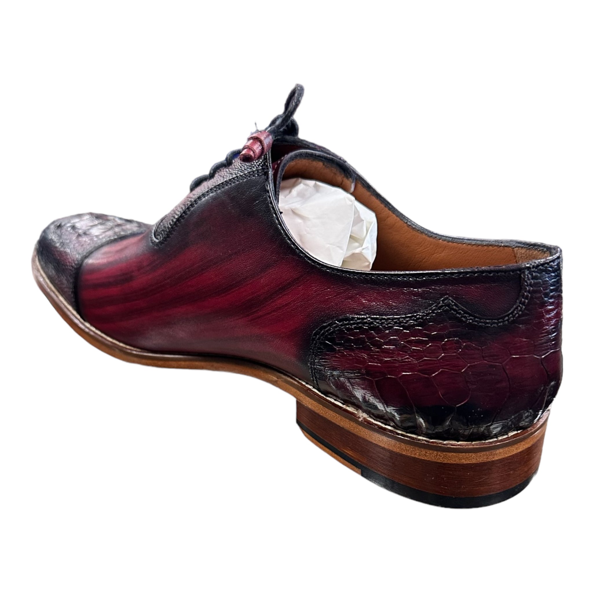 Ostrich Cap Toe | Hand Painted | 100% Leather-The City Warehouse-Menswear