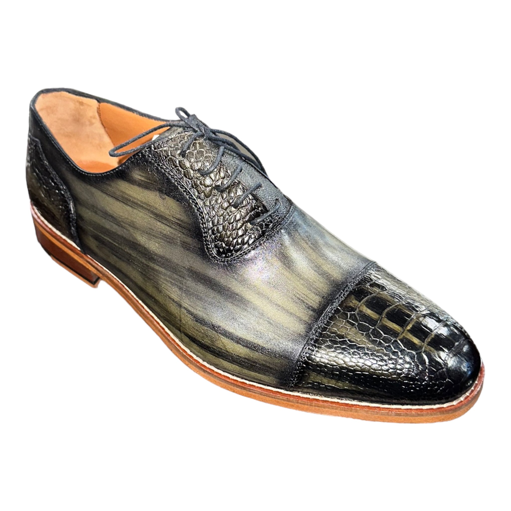 Ostrich Cap Toe | Hand Painted | 100% Leather-The City Warehouse-Menswear