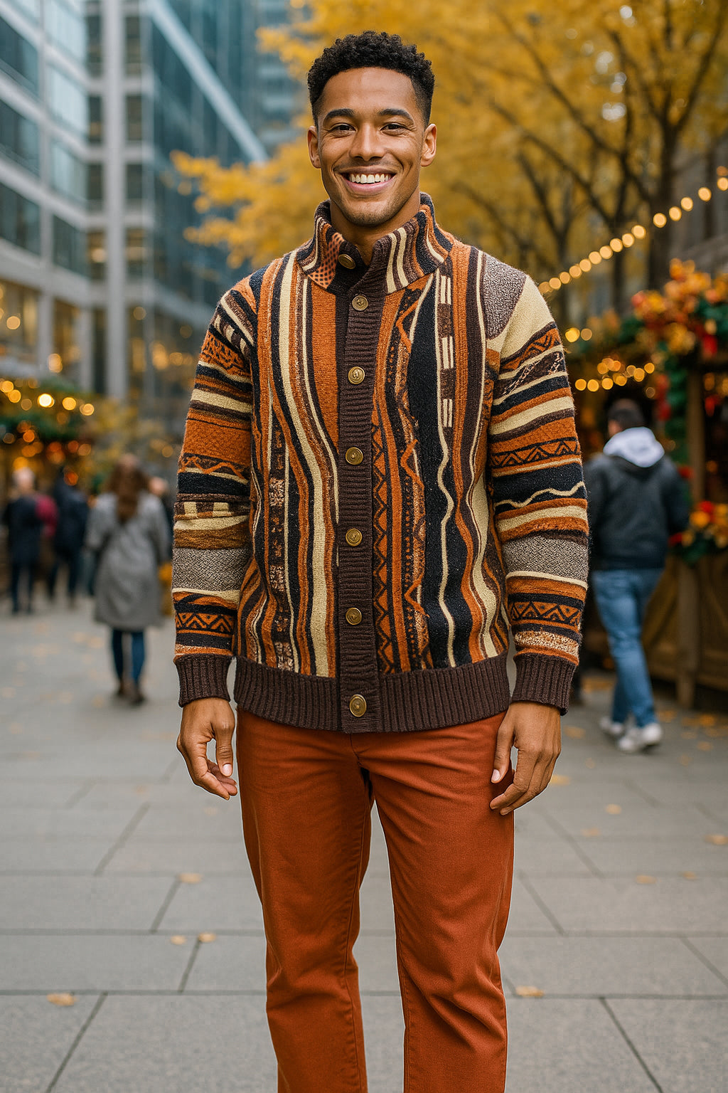 SilverSilk | Full Button Down Sweater | 12014