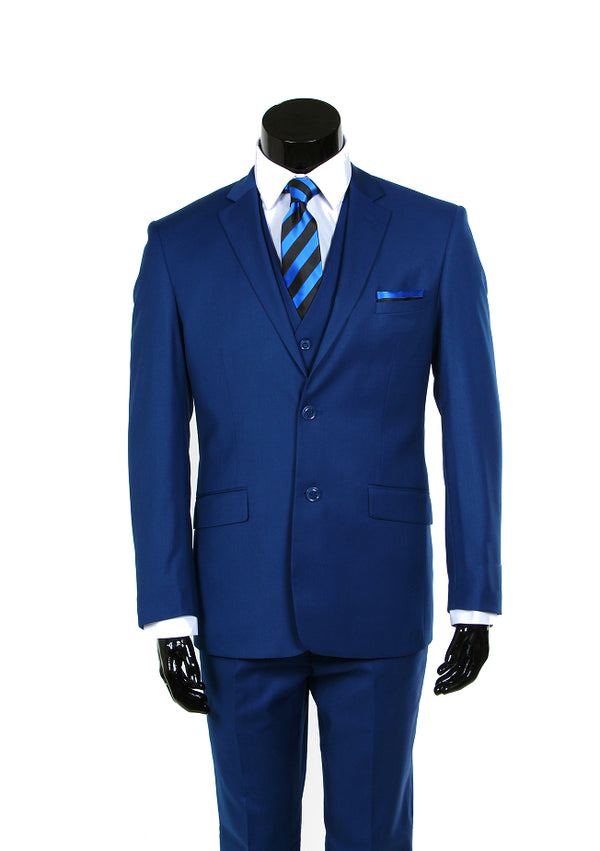 3pc Suit- Indigo (Slim Fit)-The City Warehouse-Menswear