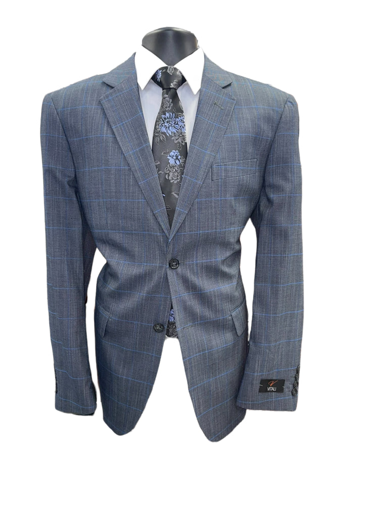 G2183 | Vitali Plaid 2pc Suit | Modern Fit-The City Warehouse-Menswear