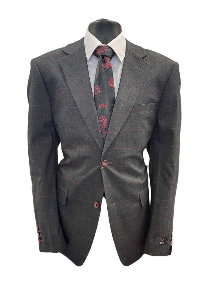 G2183 | Vitali Plaid 2pc Suit | Modern Fit-The City Warehouse-Menswear