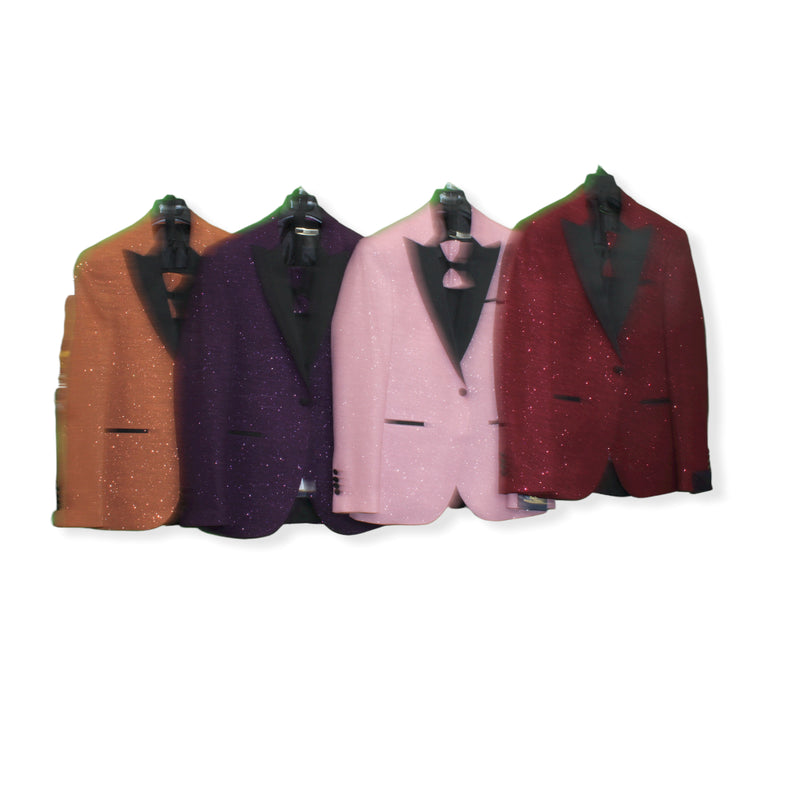 4pc Glitter Tuxedo | Slim Fit-The City Warehouse-Menswear