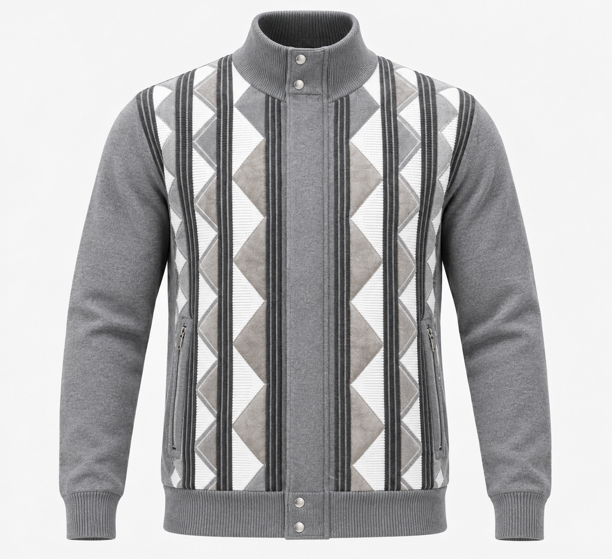 Silversilk 31019 Grey sweater, front view.
