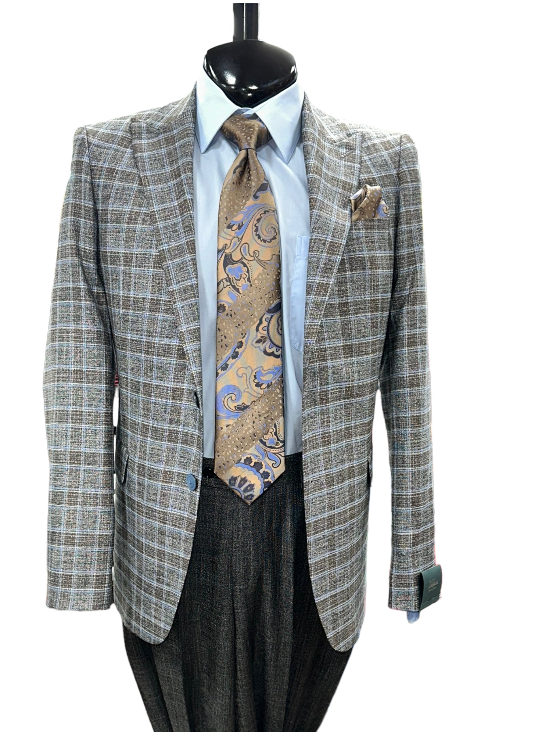 TCW | 2pc. Plaid Suit (Solid Pants)-The City Warehouse-Menswear