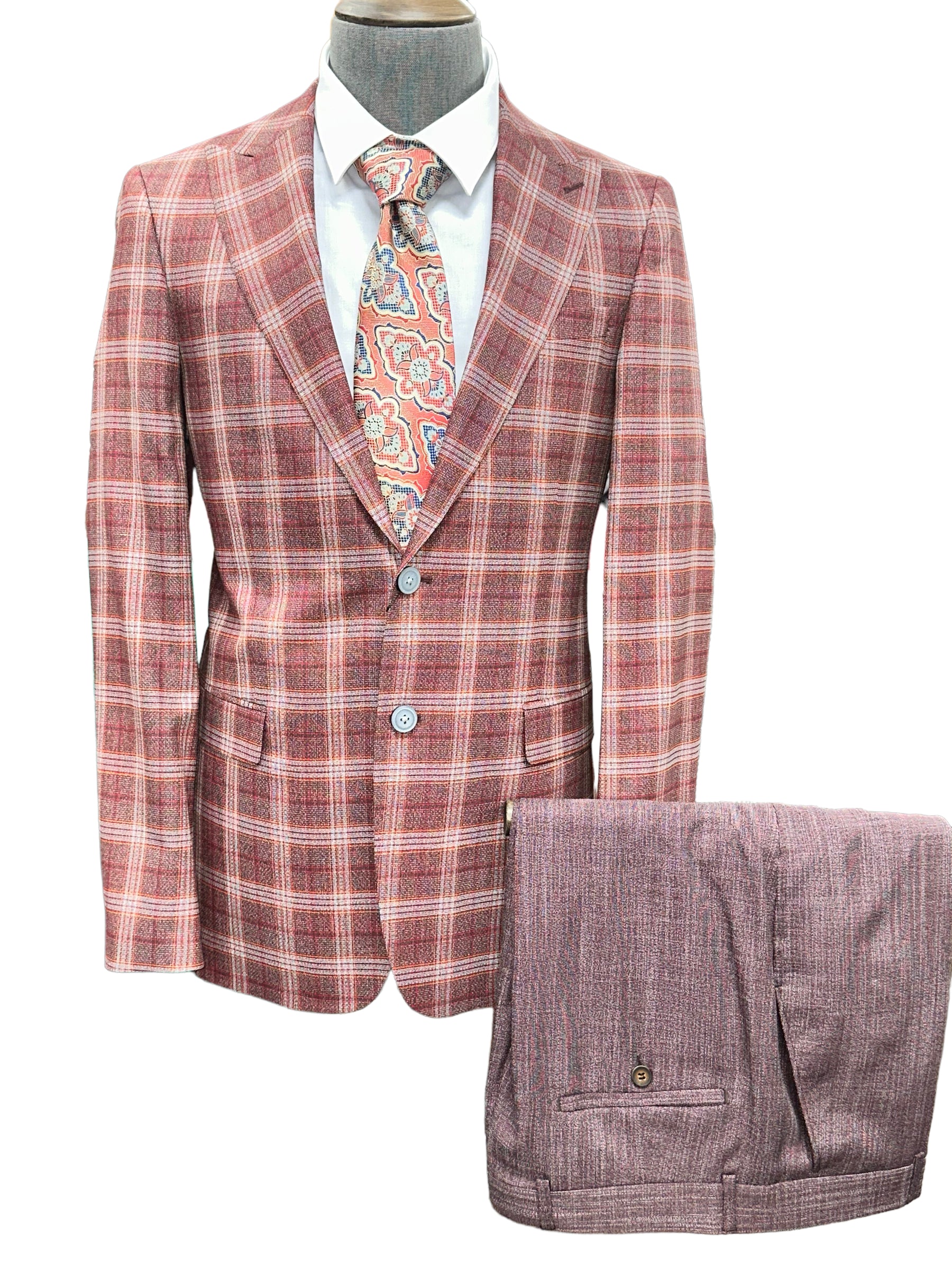 TCW | 2pc. Plaid Suit (Solid Pants)-The City Warehouse-Menswear