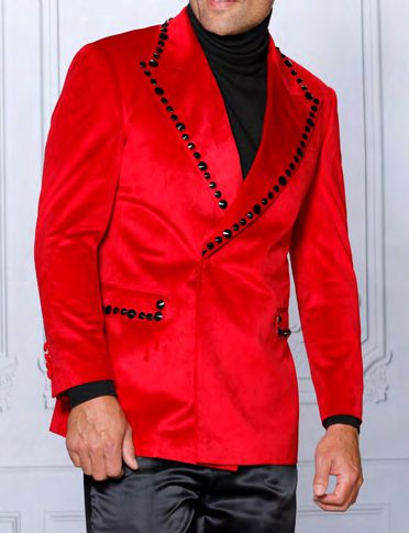 Manzini | Studded Collar Blazer | MZV531-The City Warehouse-Menswear