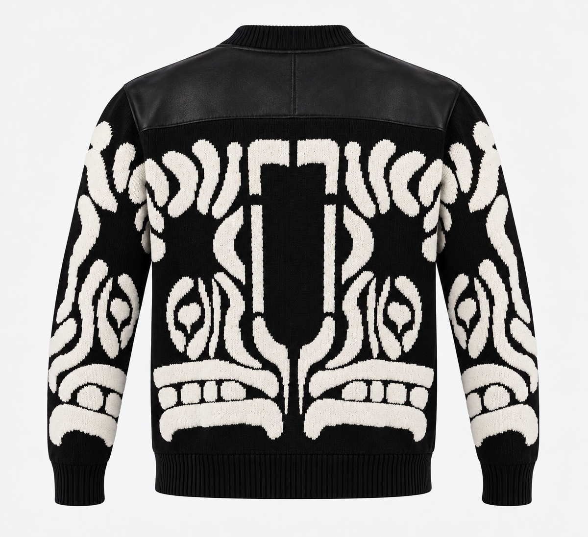 Silversilk 32026 Black sweater, back view.