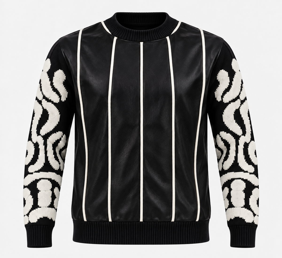 Silversilk 32026 Black sweater, front view.