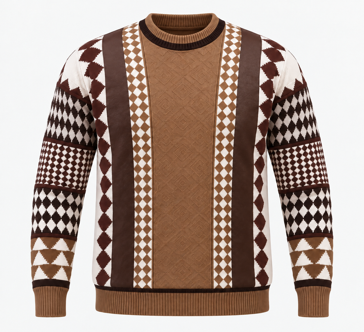 Silversilk 32027 Taupe sweater, front view.