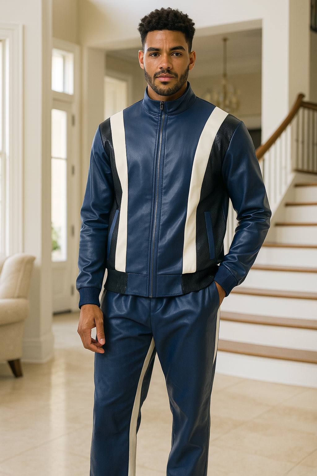 Stacy Adams | PU Leather Jogging Set | 2005